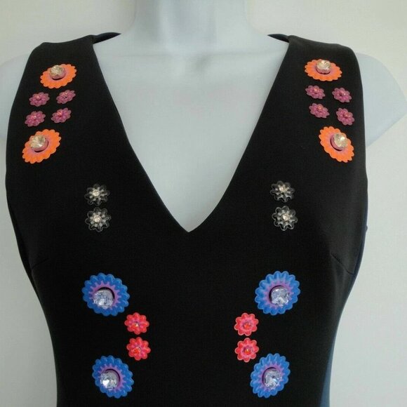 NWT PETER PILOTTO Black Navy Embellished Sleeveless Cali Dress $3070 UK 8 US 4 - Picture 3 of 9
